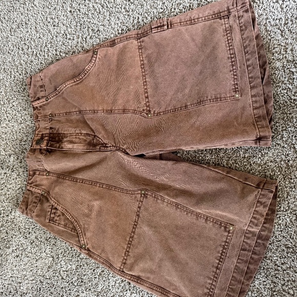 NWOT Free People Bayside Carpenter Shorts - SZ . 0 - Brown - Picture 5 of 7